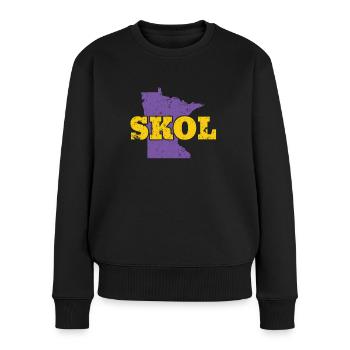 Skol Lustiges Fußballdesign Für Alle - Frauen Premium Bio Pullover - Schwarz - Vorne - Julia (174cm)