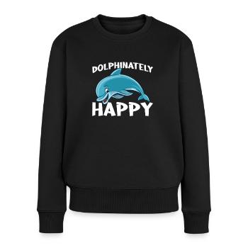 Dolphinately Happy for all whale lovers and - Women's Premium Organic Jumper - black - Front - Julia (174cm)