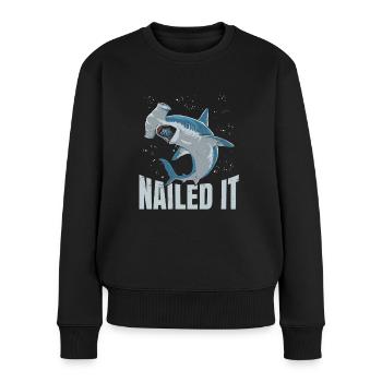 Nailed For All Shark Lovers - Women's Premium Organic Jumper - black - Front - Julia (174cm)