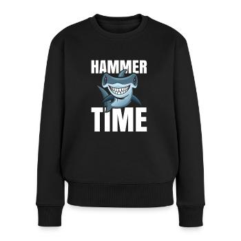 Hammerzeit Für Alle Hailiebhaber - Frauen Premium Bio Pullover - Schwarz - Vorne - Julia (174cm)