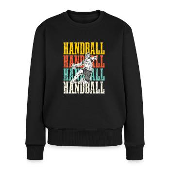 Conception du handball Handball pour les amateurs de sport - Pull Premium bio Femme - noir - Devant - Julia (174cm)