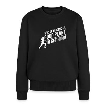 Für Stabhochsprung-fans Braucht Man Eine Gute - Frauen Premium Bio Pullover - Schwarz - Vorne - Julia (174cm)