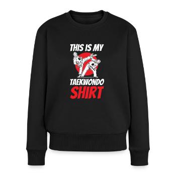 Dies Ist Mein Taekwondo Shirt Für Alle Teakwondo - Frauen Premium Bio Pullover - Schwarz - Vorne - Julia (174cm)