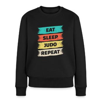 Eat Sleep Judo Repeat pour Judo Sport Fan - Pull Premium bio Femme - noir - Devant - Julia (174cm)