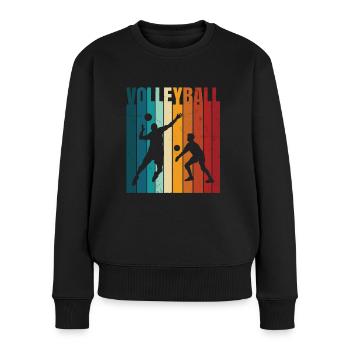 Volley-ball Volley-ball Volley-ball Design pour le sport - Pull Premium bio Femme - noir - Devant - Julia (174cm)