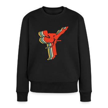 Japanischer Kampfsport Karate - Frauen Premium Bio Pullover - Schwarz - Vorne - Julia (174cm)