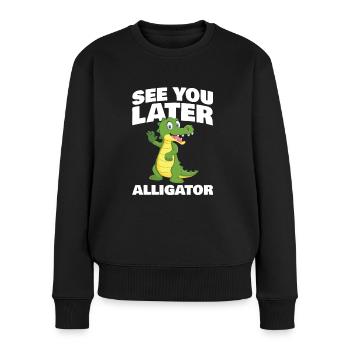 A plus tard Alligator pour Alligator Fan - Pull Premium bio Femme - noir - Devant - Julia (174cm)