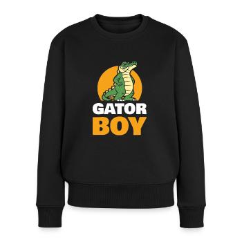 Gator Boy Für Alle Alligator-fans - Frauen Premium Bio Pullover - Schwarz - Vorne - Julia (174cm)