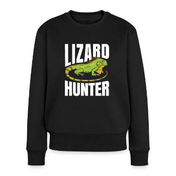 Chasseurs de lézards pour tous les fans de lézards - Pull Premium bio Femme - noir - Devant - Julia (174cm)