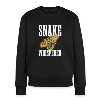 Snake Whisperer for all snake fans - Women's Premium Organic Jumper - black - Front - Julia (174cm)
