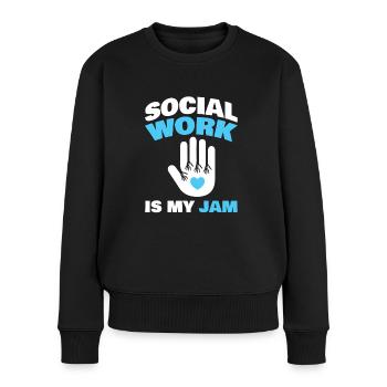 Sozialarbeit Ist Meine Leidenschaft Für Alle - Frauen Premium Bio Pullover - Schwarz - Vorne - Julia (174cm)