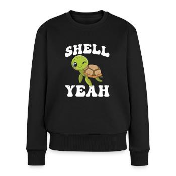 Shell Yeah Für Alle Turtles-fans - Frauen Premium Bio Pullover - Schwarz - Vorne - Julia (174cm)