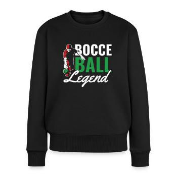 Boccia ball legend pour tous les fans de boccia ball - Pull Premium bio Femme - noir - Devant - Julia (174cm)