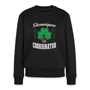 Shenanigans-koordinator Für St.-patrick's-day-fan - Frauen Premium Bio Pullover - Schwarz - Vorne - Julia (174cm)