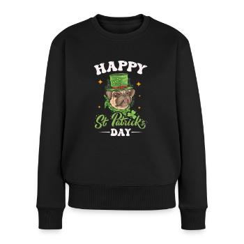 Happy St. Patrick's Day for St. Patrick's - Women's Premium Organic Jumper - black - Front - Julia (174cm)