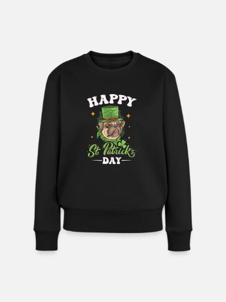 Alles Gute Zum St. Patrick's Day Für St. Patrick's - Frauen Premium Bio Pullover - Schwarz