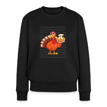Turkey Pi Day Design pour tous les enseignants - Pull Premium bio Femme - noir - Devant - Julia (174cm)
