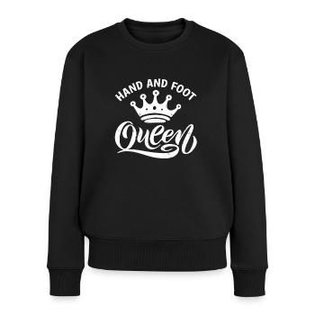 Reine des mains et des pieds pour les fans de jeux de cartes - Pull Premium bio Femme - noir - Devant - Julia (174cm)
