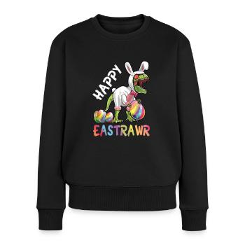 Happy Eastrawr for Easter Fan - Women's Premium Organic Jumper - black - Front - Julia (174cm)