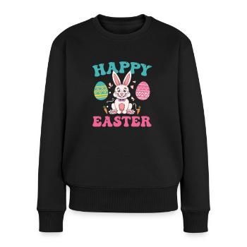 Happy Easter for all Easter fans - Women's Premium Organic Jumper - black - Front - Julia (174cm)