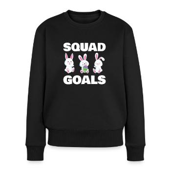 Squad goals for all Easter fans - Women's Premium Organic Jumper - black - Front - Julia (174cm)