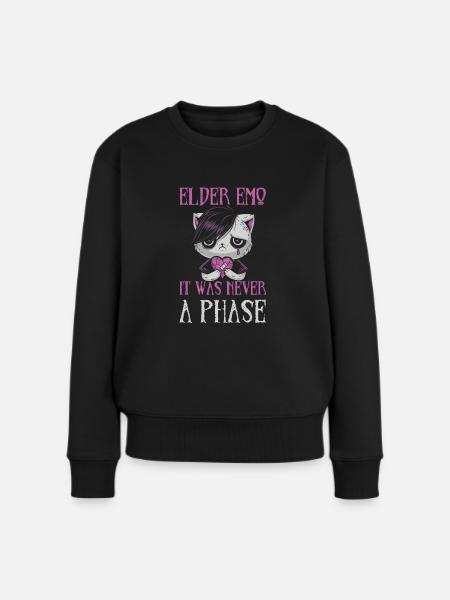 Elder Emo War Nie Eine Phase Für Goth Fan - Frauen Premium Bio Pullover - Schwarz