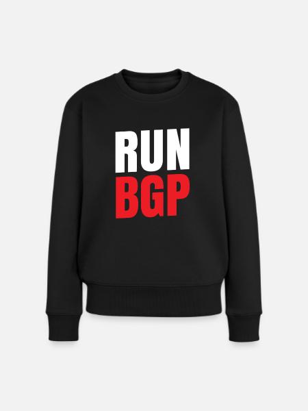 Bgp Für Netzwerk-computer-fan Ausführen - Frauen Premium Bio Pullover - Schwarz