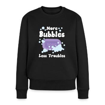 Plus de bulles, moins de problèmes - Pull Premium bio Femme - noir - Devant - Julia (174cm)