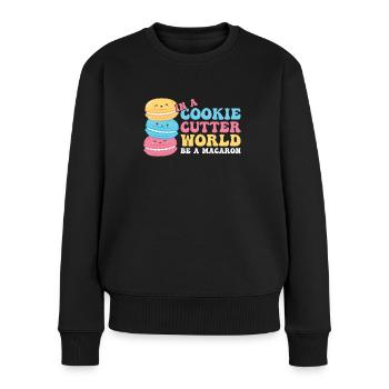Être un macaron dans un monde de emporte-pièces - Pull Premium bio Femme - noir - Devant - Julia (174cm)