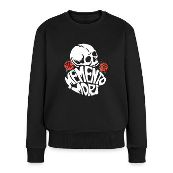 Memento Mori Für Alle Philosophie-fans - Frauen Premium Bio Pullover - Schwarz - Vorne - Julia (174cm)