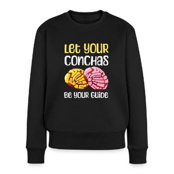 Lassen Sie Ihre Conchas Ihr Führer Für Alle Fans - Frauen Premium Bio Pullover - Schwarz - Vorne - Julia (174cm)