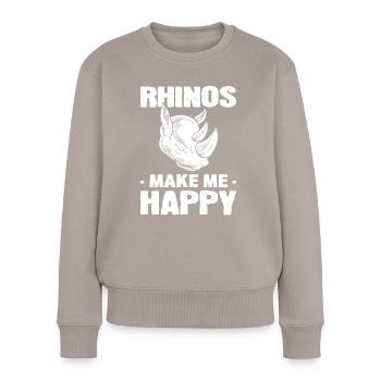 Safari Tierliebhaber Tierpfleger - Frauen Premium Bio Pullover - Taupe - Vorne - Julia (174cm)