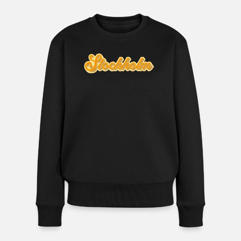 Stockholm Schweden - Frauen Premium Bio Pullover - Schwarz