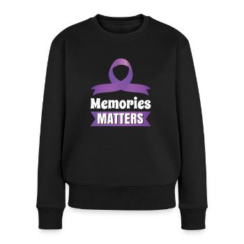 Memories are important - Women's Premium Organic Jumper - black - Front - Julia (174cm)