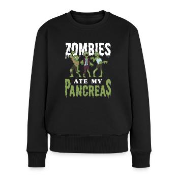 Zombies have my pancreas as a - Women's Premium Organic Jumper - black - Front - Julia (174cm)
