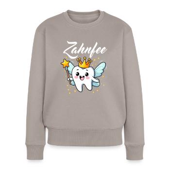 Fée des dents Dent Assistante dentaire Dentiste Drôle - Pull Premium bio Femme - taupe - Devant - Julia (174cm)