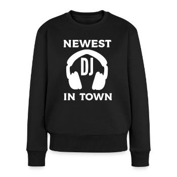 DJ Musik Disc Jockey - Frauen Premium Bio Pullover - Schwarz - Vorne - Julia (174cm)
