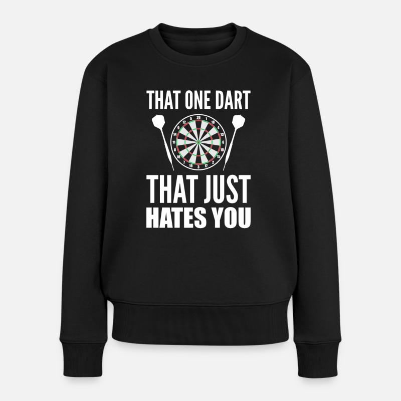 That One Dart That Just Hates You Dart-Meister - Frauen Premium Bio Pullover - Schwarz