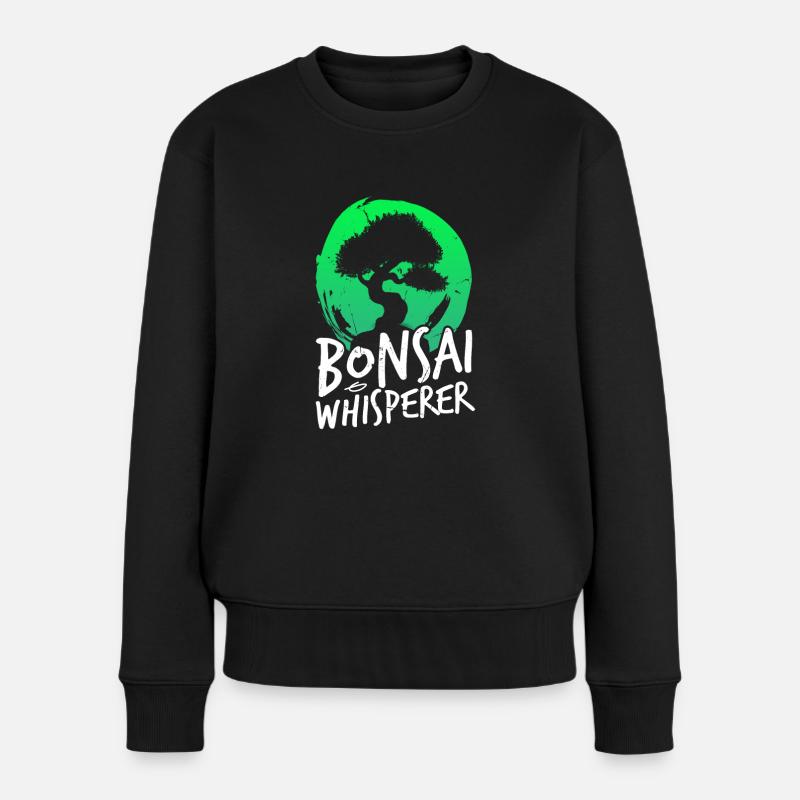 Bonsai-flüsterer - Frauen Premium Bio Pullover - Schwarz