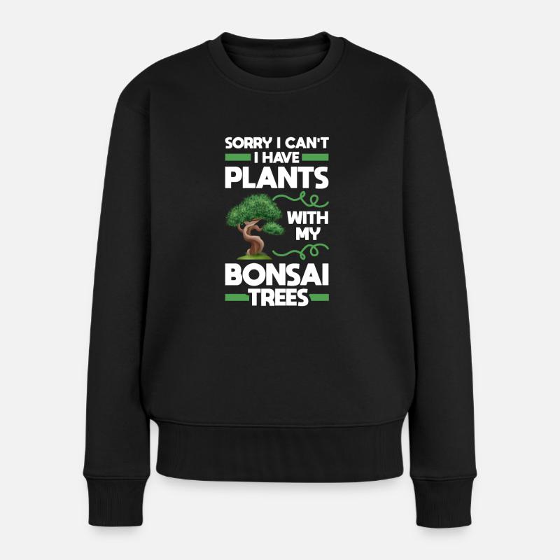 Malheureusement je ne peux pas, j’ai des plantes avec - Pull Premium bio Femme - noir