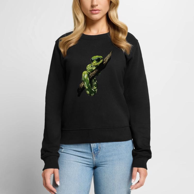 Green Tree Python Snakes Lover Terrarium Women's Premium Organic Jumper