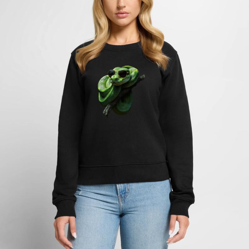 Green Tree Python Snakes Lover Terrarium Women's Premium Organic Jumper