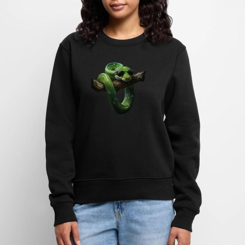 Green Tree Python Snakes Lover Terrarium Women's Premium Organic Jumper
