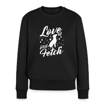 Coup de foudre - Romantique - Pull Premium bio Femme - noir - Devant - Julia (174cm)
