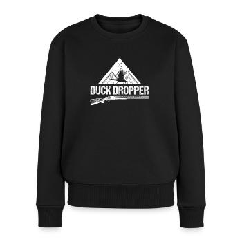 Duck Dropper - Women's Premium Organic Jumper - black - Front - Julia (174cm)