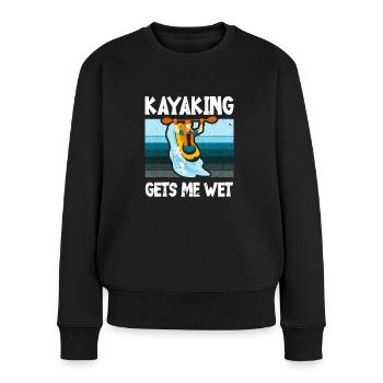 Kajakfahren Macht Mich Nass - Frauen Premium Bio Pullover - Schwarz - Vorne - Julia (174cm)
