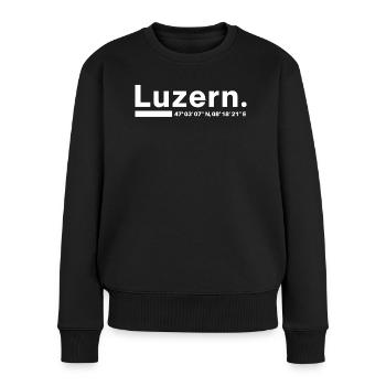 Coordonnées Lucerne Suisse Lucerne - Pull Premium bio Femme - noir - Devant - Julia (174cm)