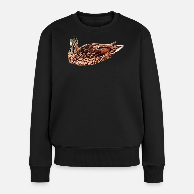 wasservögel, Stockente - Frauen Premium Bio Pullover - Schwarz