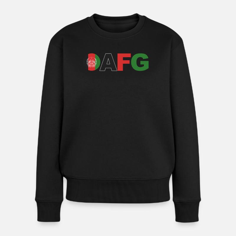 Afghanistan - Frauen Premium Bio Pullover - Schwarz
