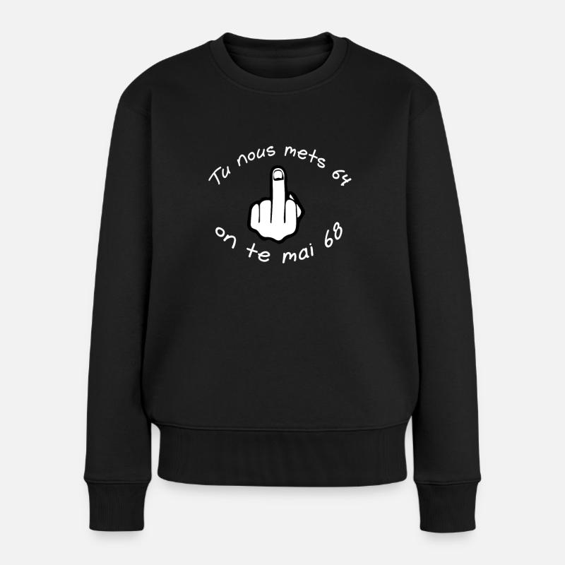 Tu nous mets 64 on te mai 68 - Pull Premium bio Femme - noir